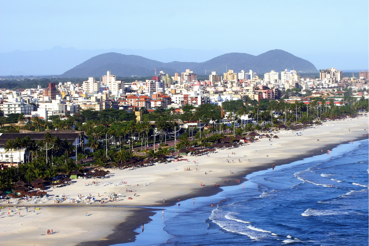 vista da praia do Guarujá