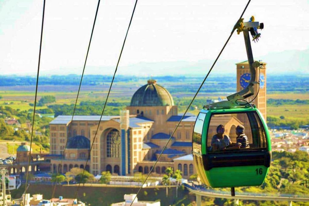 o que fazer em Aparecida: vista do teleférico de Aparecida 